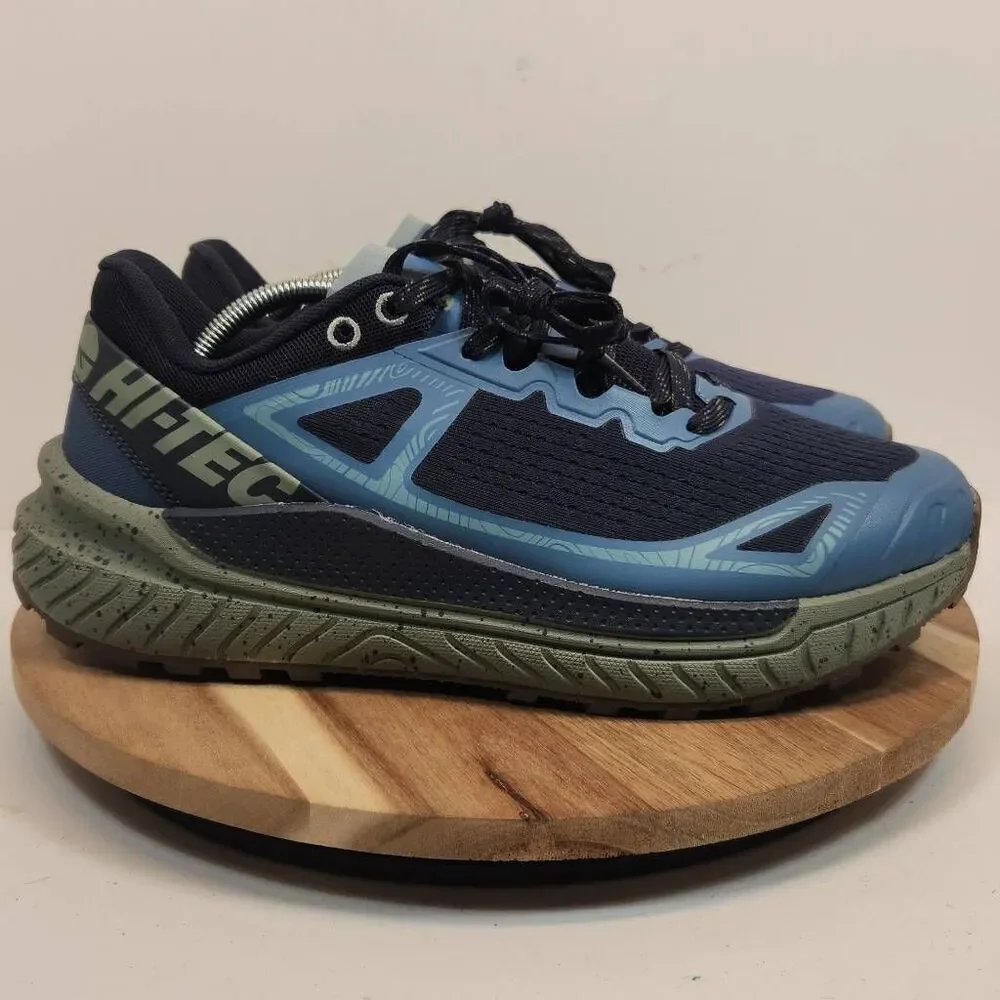 Hi-Tec Catalina Trail Men's Waterproof Running Shoes Size 11 Blue Gray
